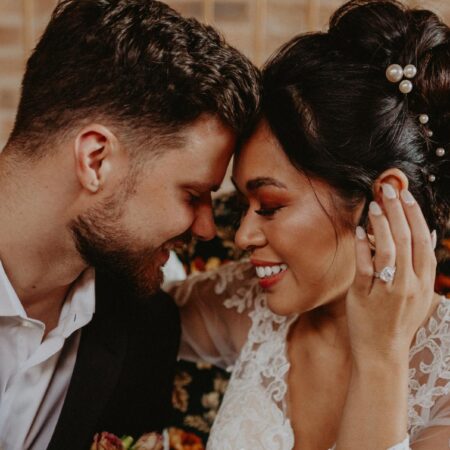 full glam hair and makeup for brides